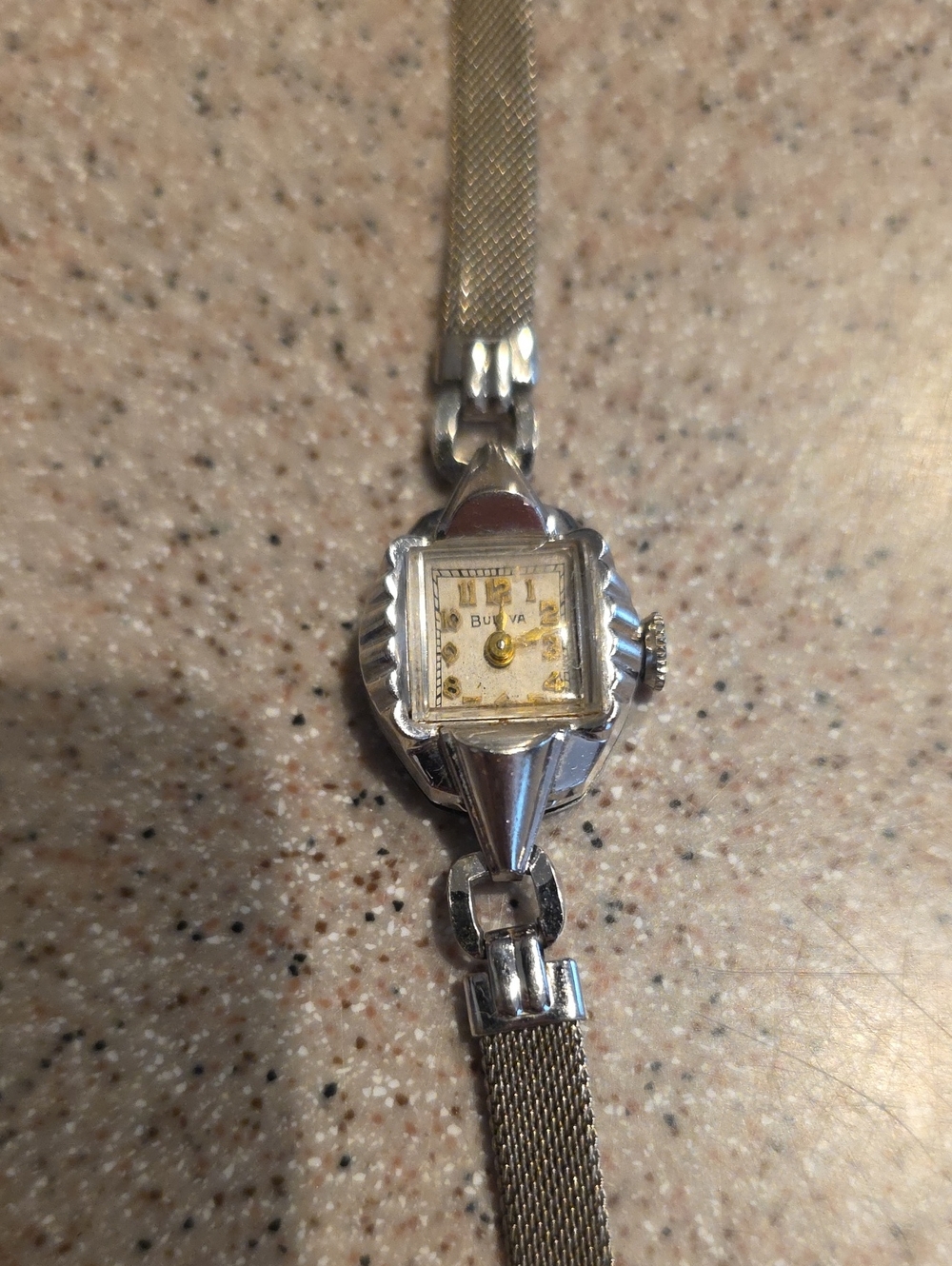 Bulova Silver Women's Mesh Bracelet Watch with Cream Dial